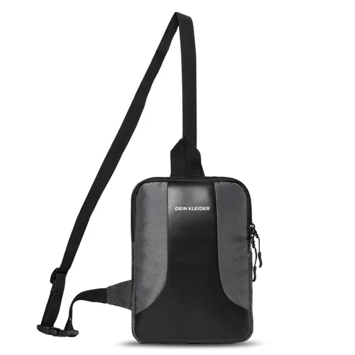 Modern Sleek Crossbody Sling Chest Bag Adjustable Strap Grey
