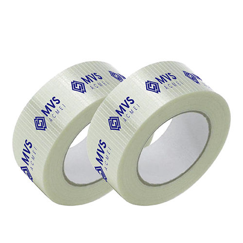 Filament Tapes - BOPP Material, White Color, Single-Sided Self-Adhesive, Ideal for Masking and Heavy-Duty Packaging Applications