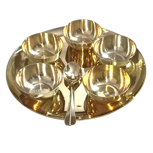 Brass 11 Inch Katori Set - Material: Metal