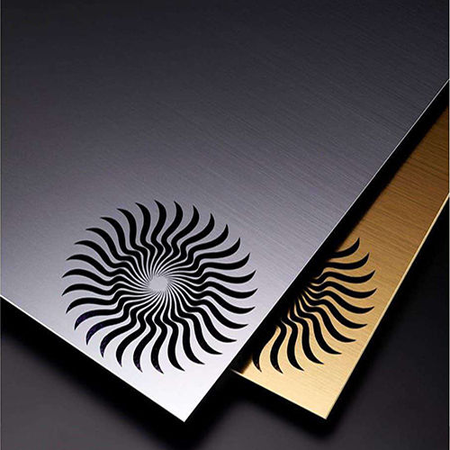 Silver Abs Sheet With Engraving - Length: 4 Foot (Ft)