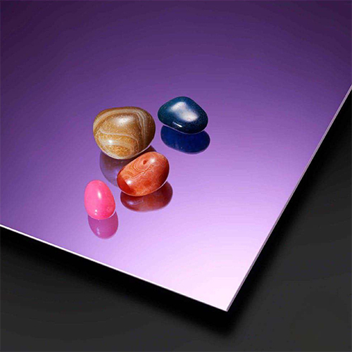 Acrylic Purple Colored Mirror - Color: Silver