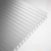 Multiwall Polycarbonate Sheets - 12x4 Feet, 6mm-12mm Thickness, Opal White Color | Energy-Efficient Insulation, Versatile Applications