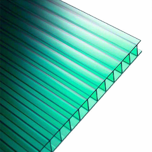 Multiwall Green Polycarbonate Sheets - Size: 12X4 Feet