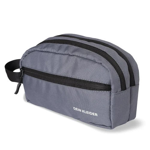 Toiletry Travel Bag Water Resistant For Men And Women Accessories Organizer Grey - Design: Plain