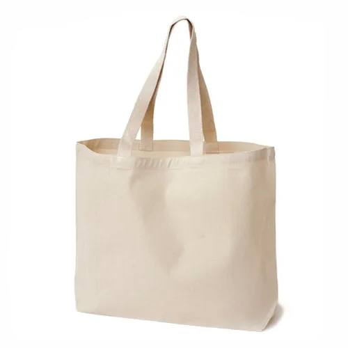 Loop Handle Cotton Bag - Color: White
