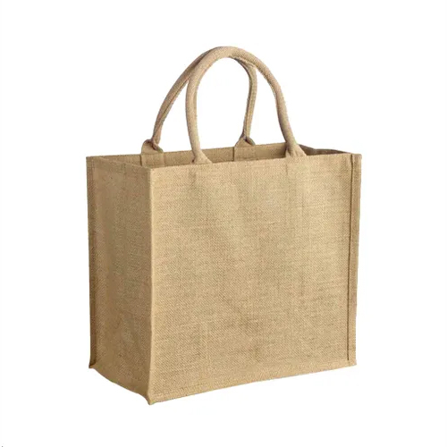Brown Jute Shopping Bag - Jute Material, 40x40x15 cm, Elegant Brown Color | Eco-Friendly, Durable Design, Ideal for Shopping Trips