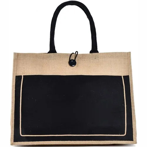 Black Shopping Jute Bag