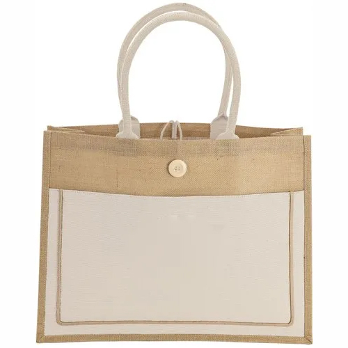 Plain Brown Jute Shopping Bag