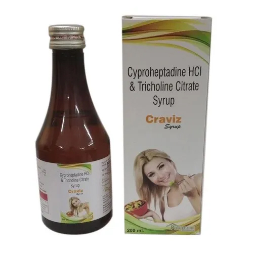 200Ml Cyproheptadine Hci And Tricholine Citrate Syrup - Drug Type: General Medicines