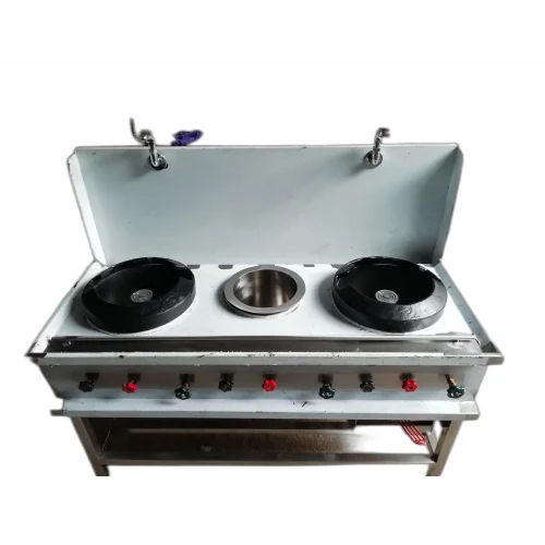 SS Three Burner Chinese Range