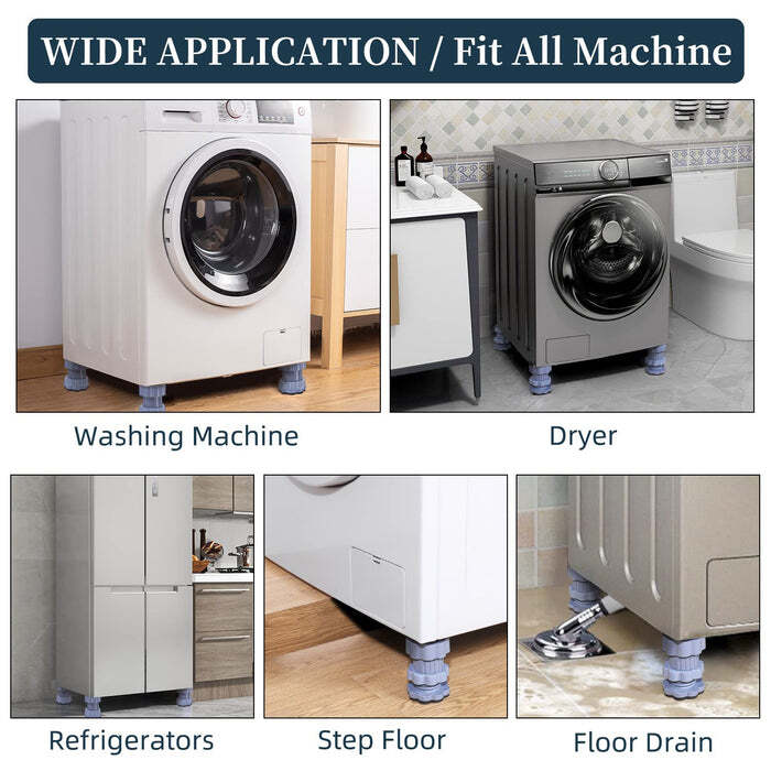 Washing Machine Supports - Color: White