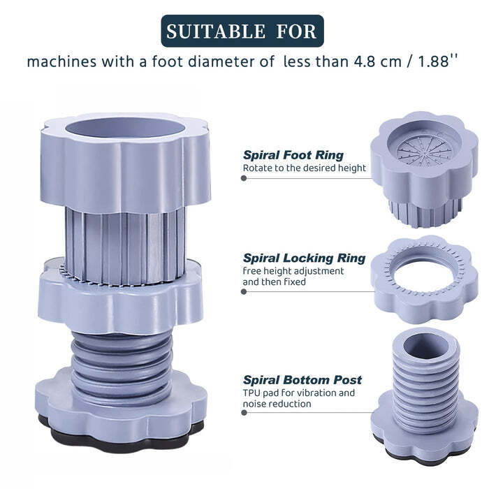 Washing Machine Supports - Color: White