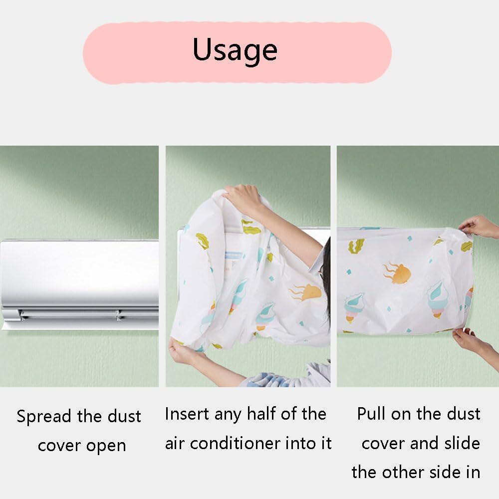 Dust Proof Ac Cover - Peva Material, 3x2x0.05 Cm | Washable, Wear-resistant, Reusable, Foldable, Waterproof Protection For Indoor Air Conditioners