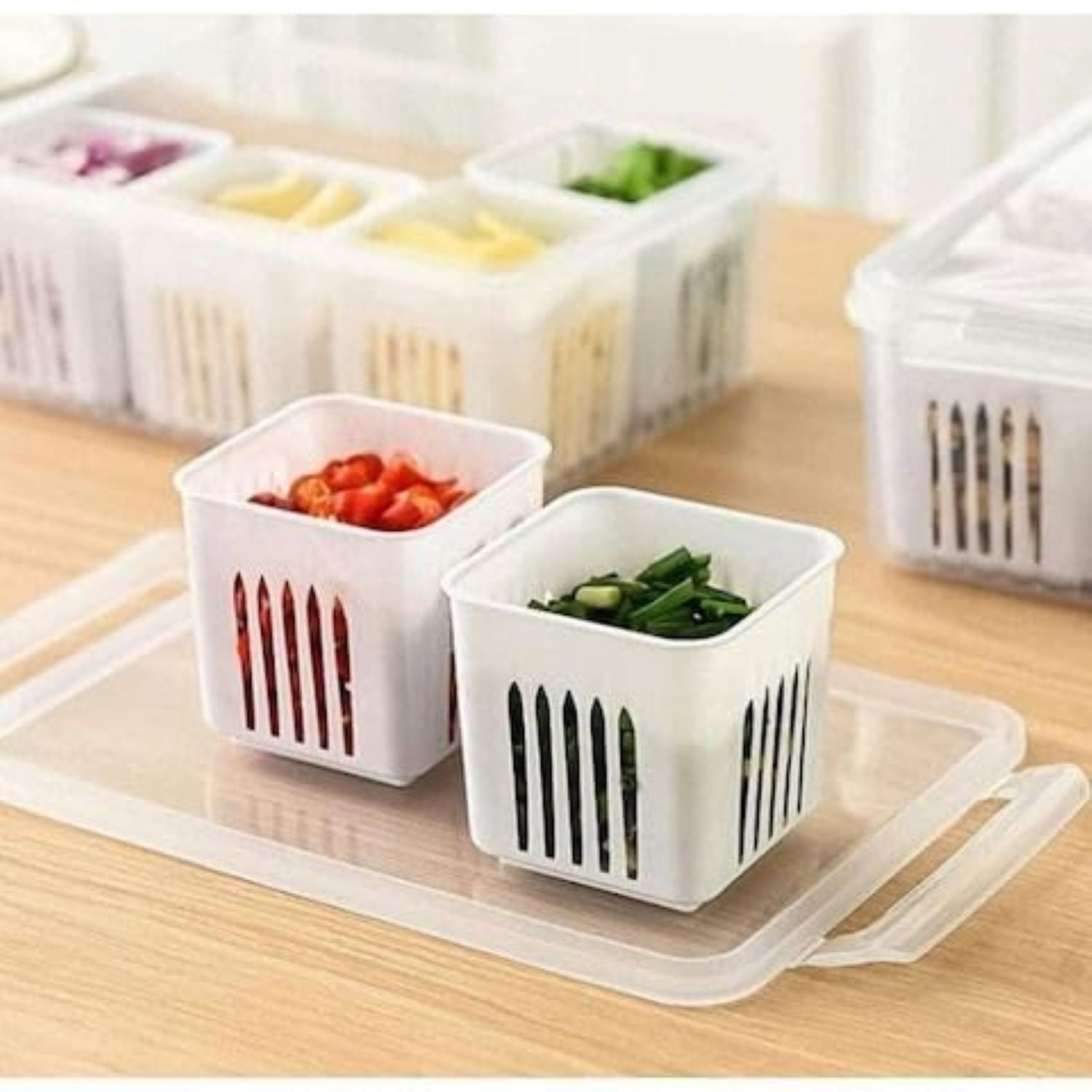 6 GRID FRIDGE STORAGE BOX