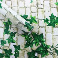 Green Leaves Wallpaper - Vinyl, 40x500 Cm | Self-adhesive, Waterproof, Removable, Easy To Install, Perfect For Home Decor
