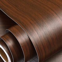 Dark Wooden Wallpaper - 60x200 Cm, Vinyl Material | Self-adhesive & Removable, Waterproof, Easy To Clean, Durable For Various Surfaces