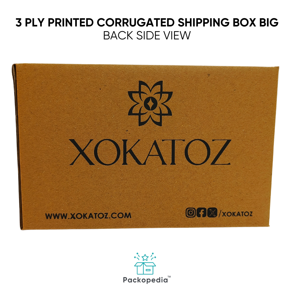 3 Ply Printed Corrugated E-commerce Shipping Box Small - Color: Multicolour