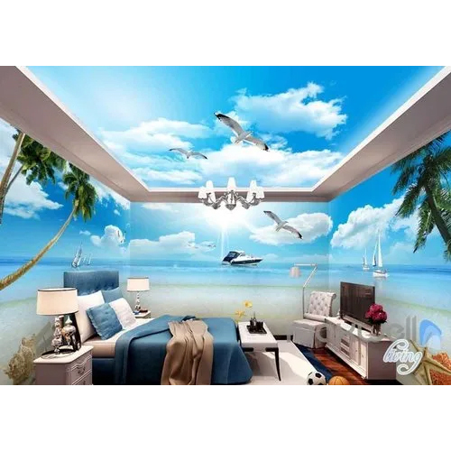 Beach 3D Stretch Ceiling And Wall Covering