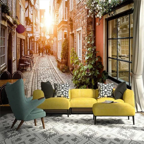 3D Livingroom PVC Wallpaper