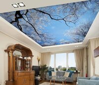 Stretch Ceiling - Fabric Material, 100m Length X 10ft Width | Durable, Uv Resistant, Easy To Clean, Lightweight, Polished Cream Finish