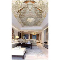 3D Stretch Ceiling Mural - Wood Support Base, 10' x 30', Brown Frame Color | Stunning Printed Italian Design, Easy to Install and Maintain