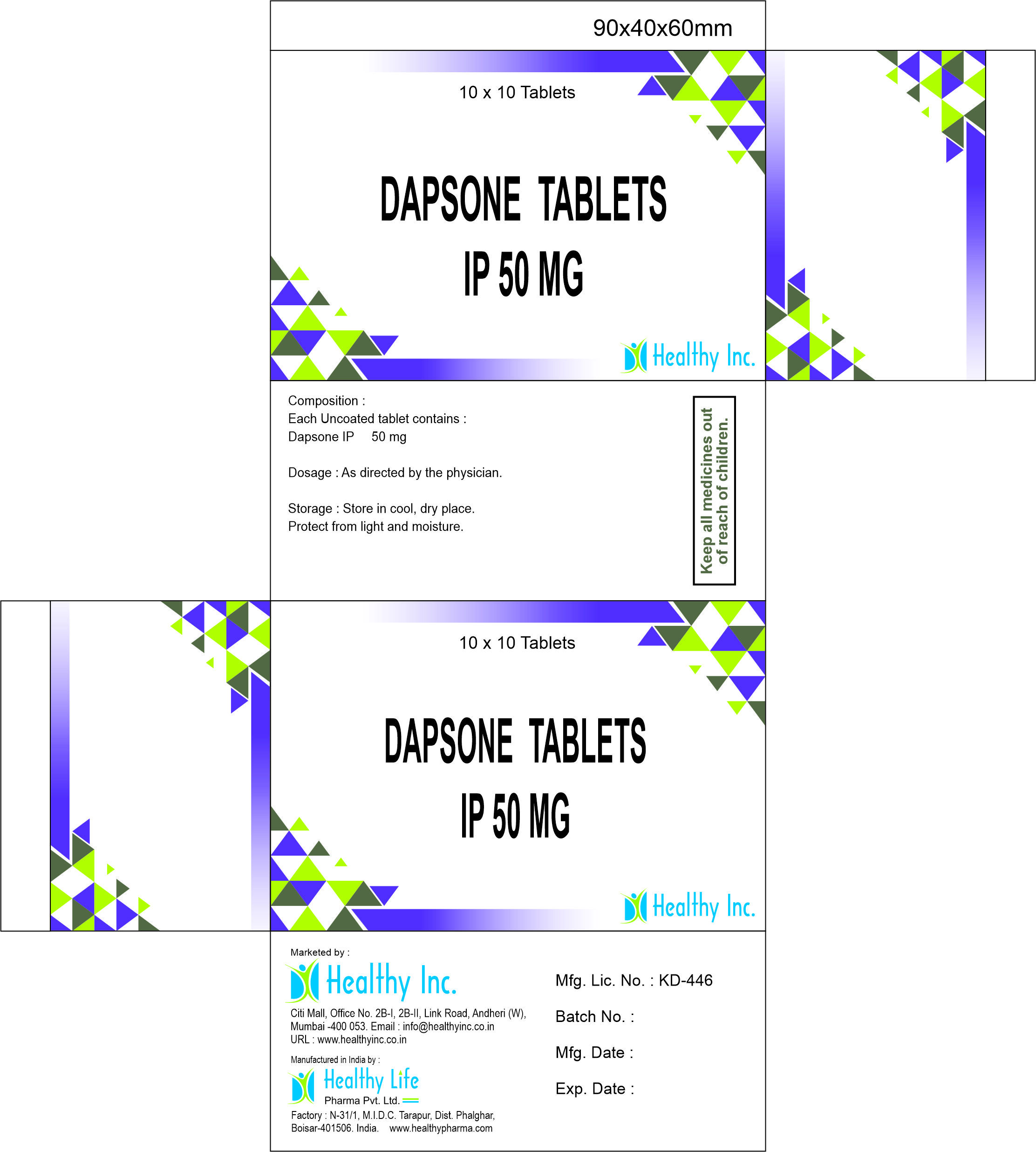 Dapsone Tablet 50mg