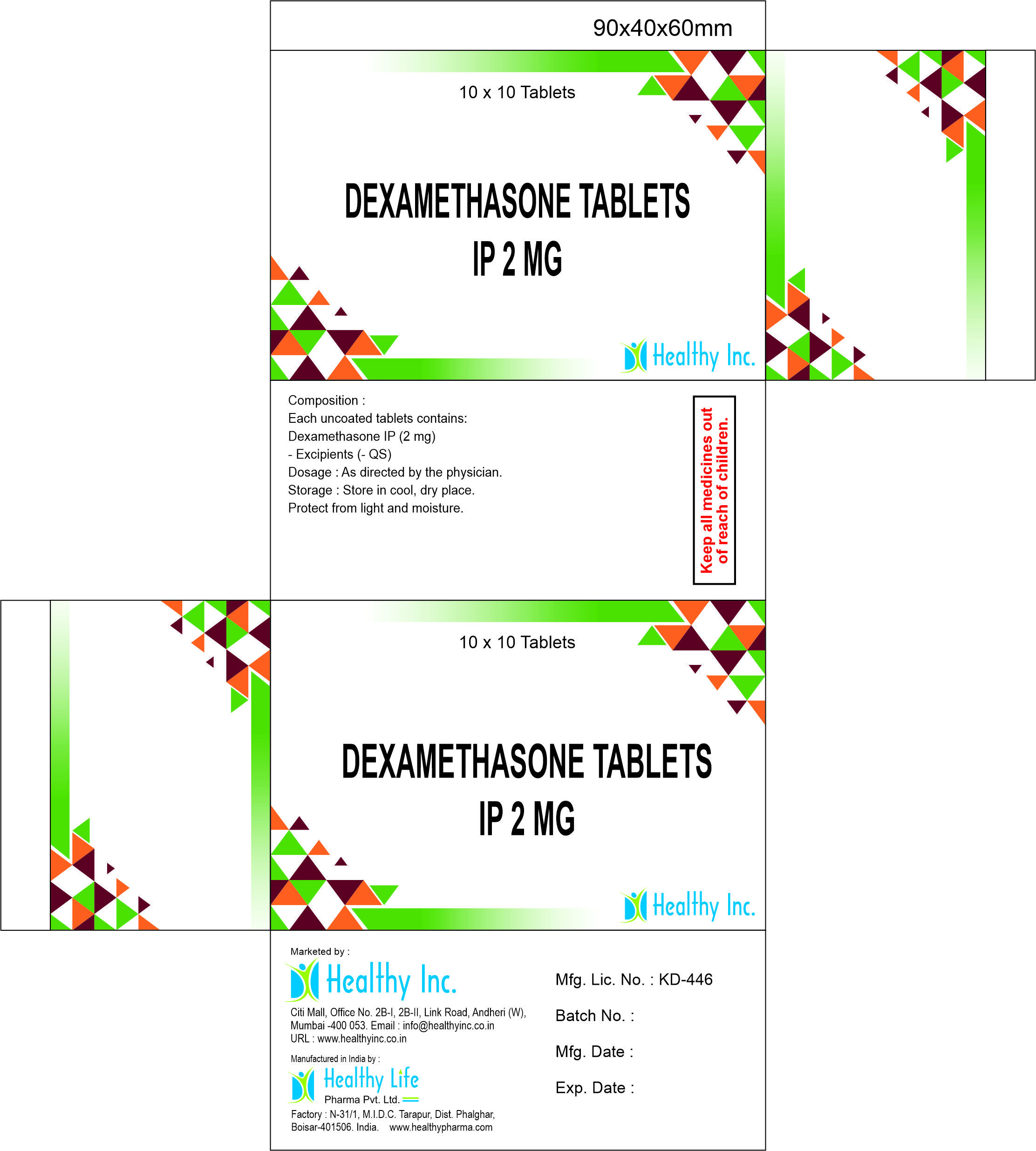 Dexamethasone Tablets - 0.5mg, 1mg, 2mg, 4mg, 8mg | Generic Steroid Drug For Arthritis Treatment, Store In Dry Cool Place