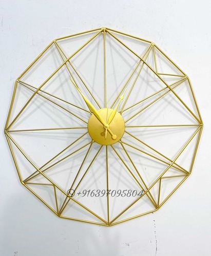 Iron Dial Wall Clock - Color: Gold