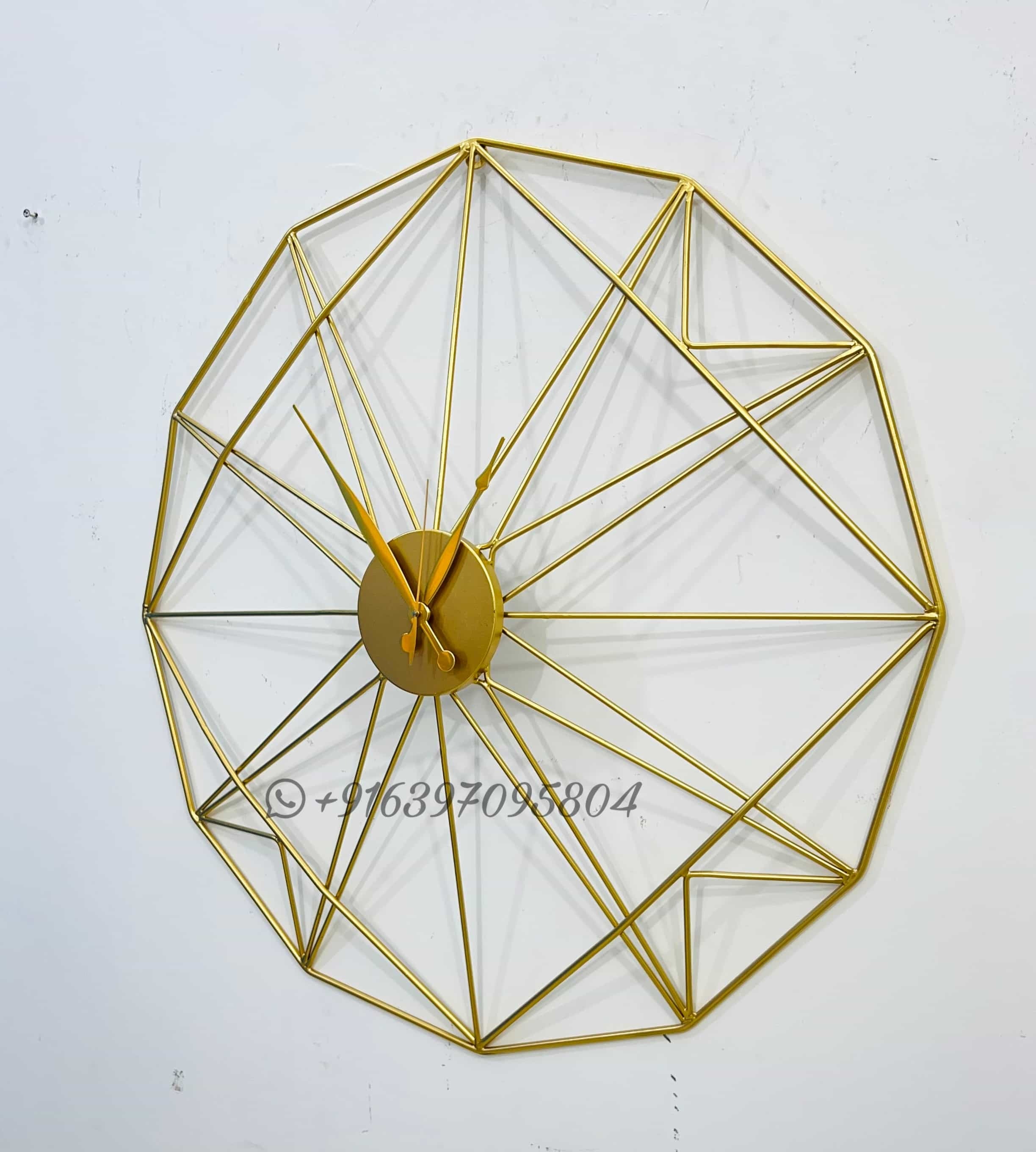 Iron Dial Wall Clock - Color: Gold