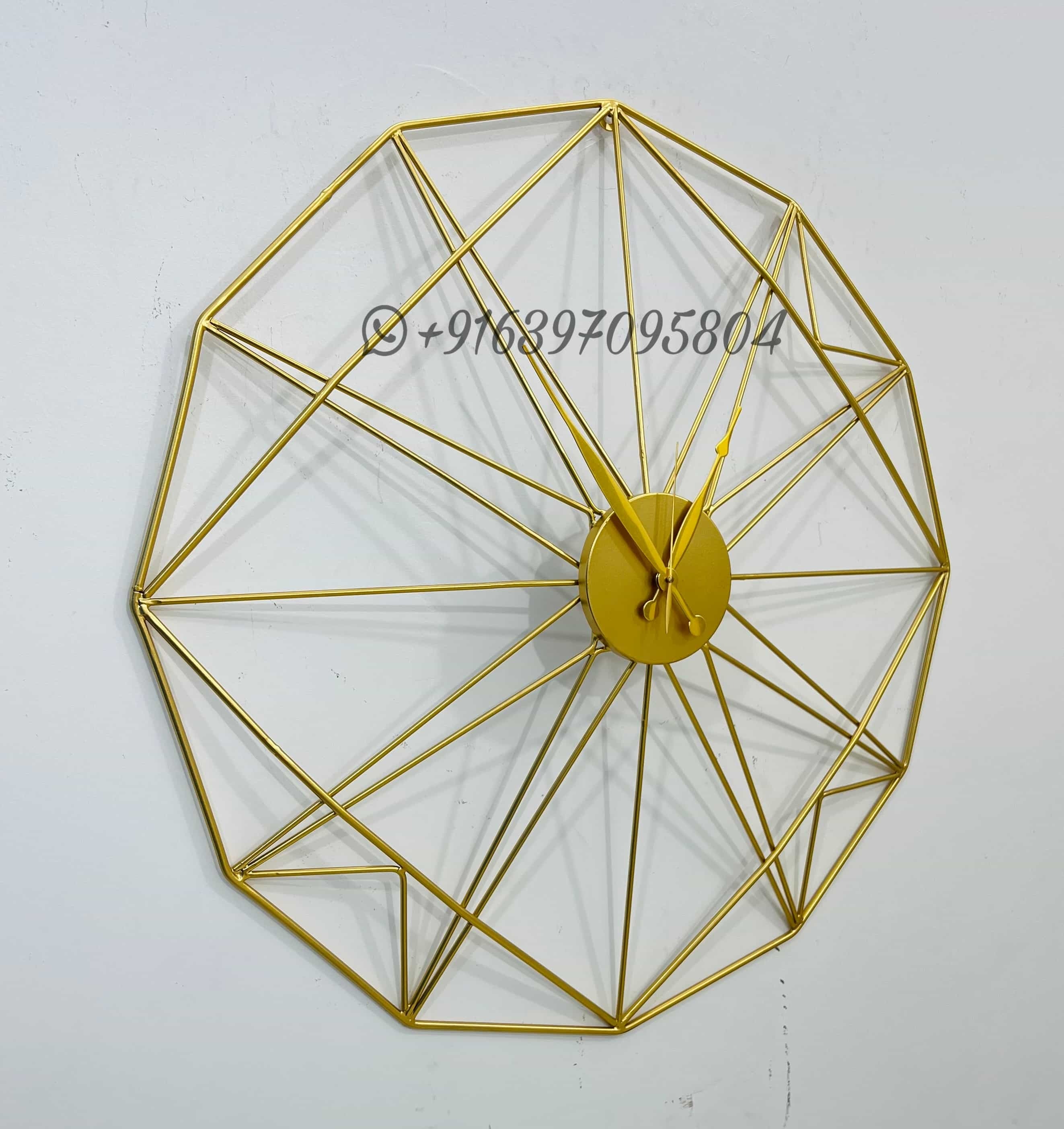 Iron Dial Wall Clock - Color: Gold