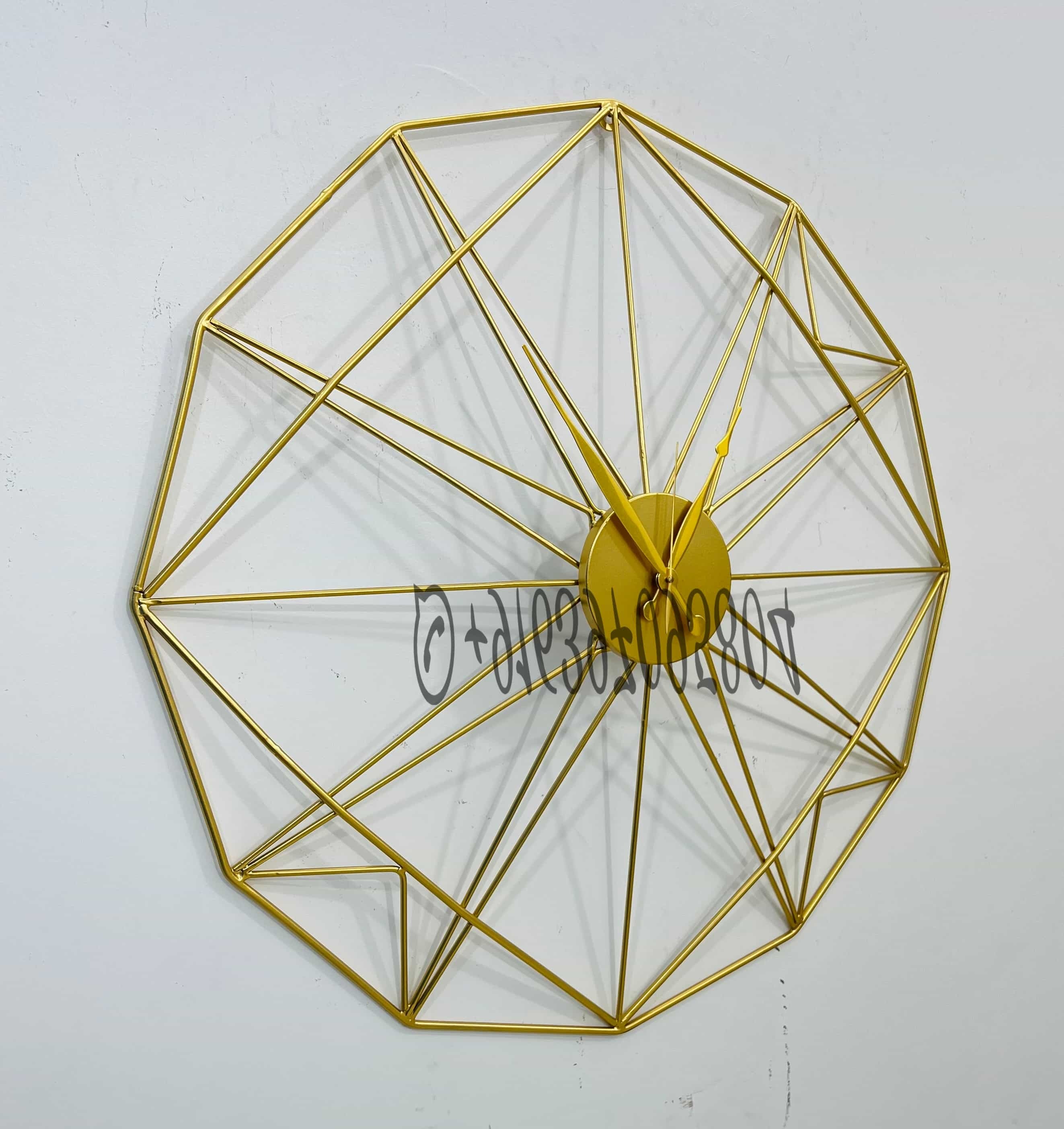 Iron Dial Wall Clock - Color: Gold
