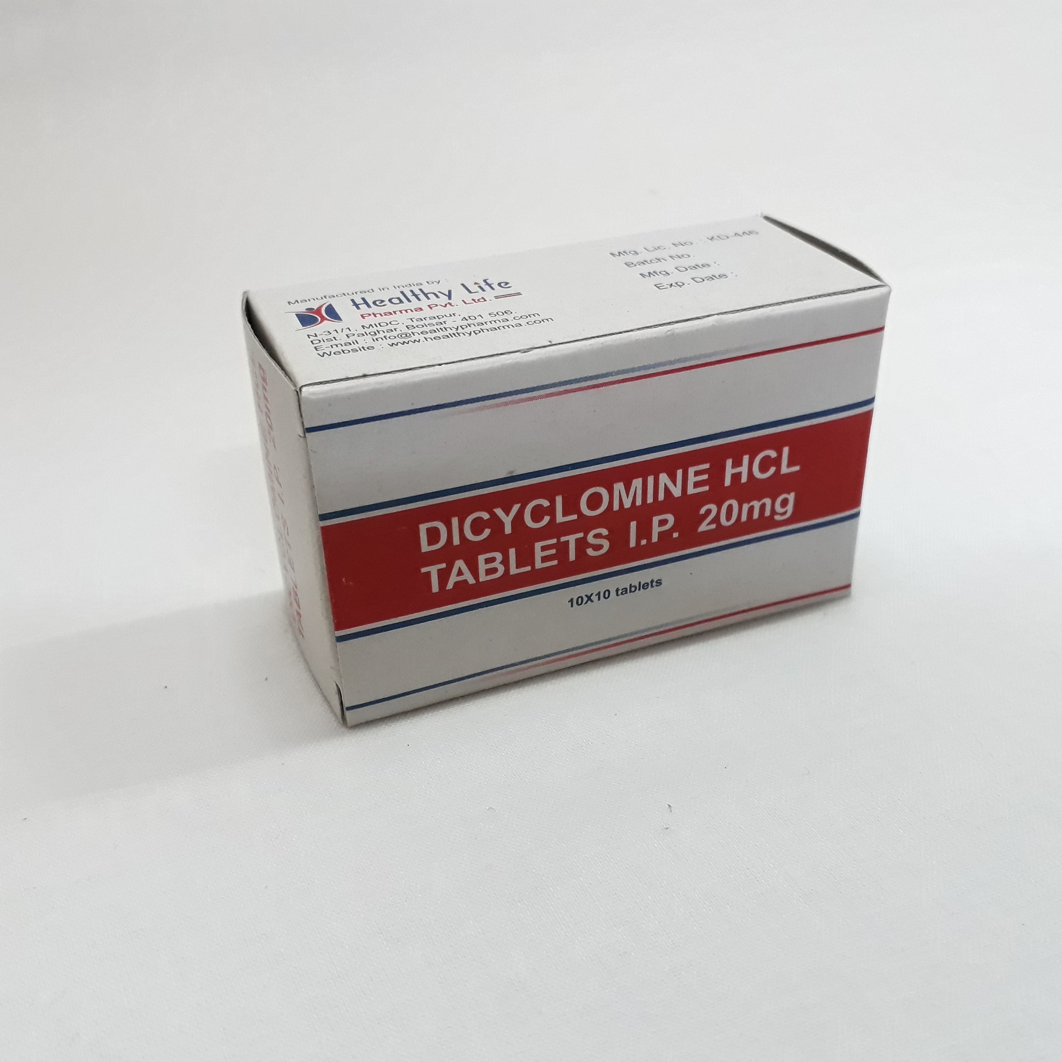 Dicyclomine Hcl Tablet 20mg - Drug Type: Generic Drugs