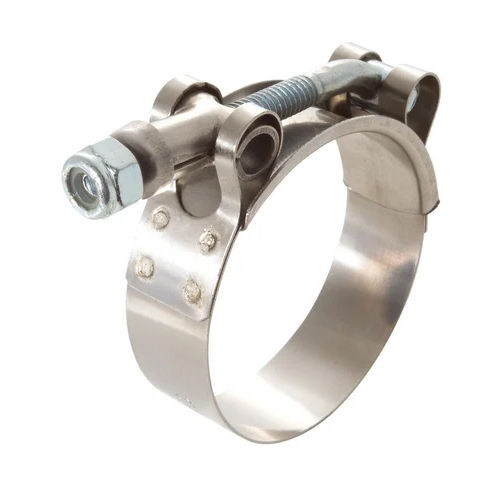 Mild Steel Hose Clamp - Color: Silver