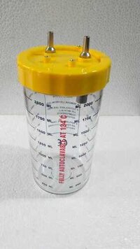 Cdsco Approved Fully Autoclavable Suction Jar - Metal & Glass Construction | Portable, Durable, Ideal For Hospitals And Medical Facilities