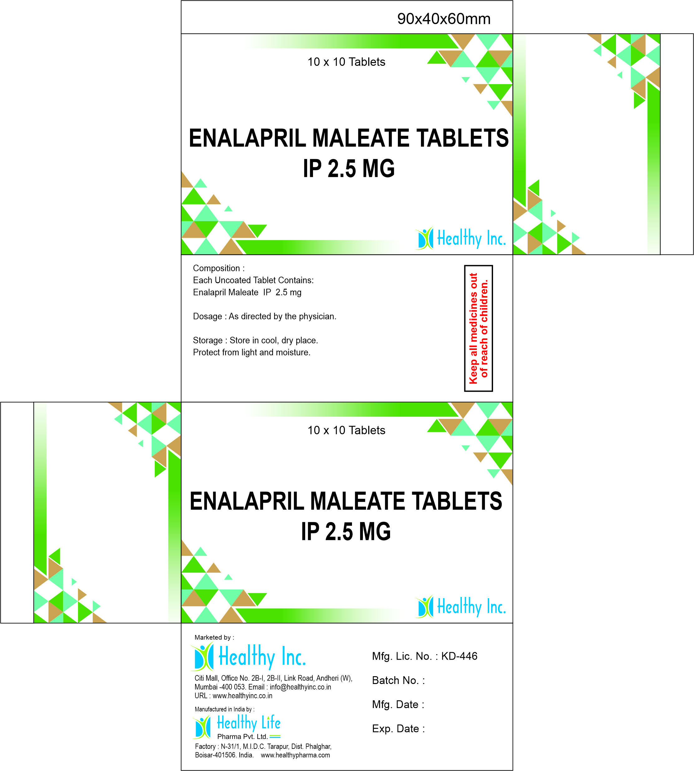 Enalapril tablet 2.5mg