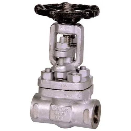 Leader Forged Steel Gate Valve - Color: Silver