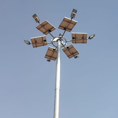 Solar Lighting Pole - Color: Silver