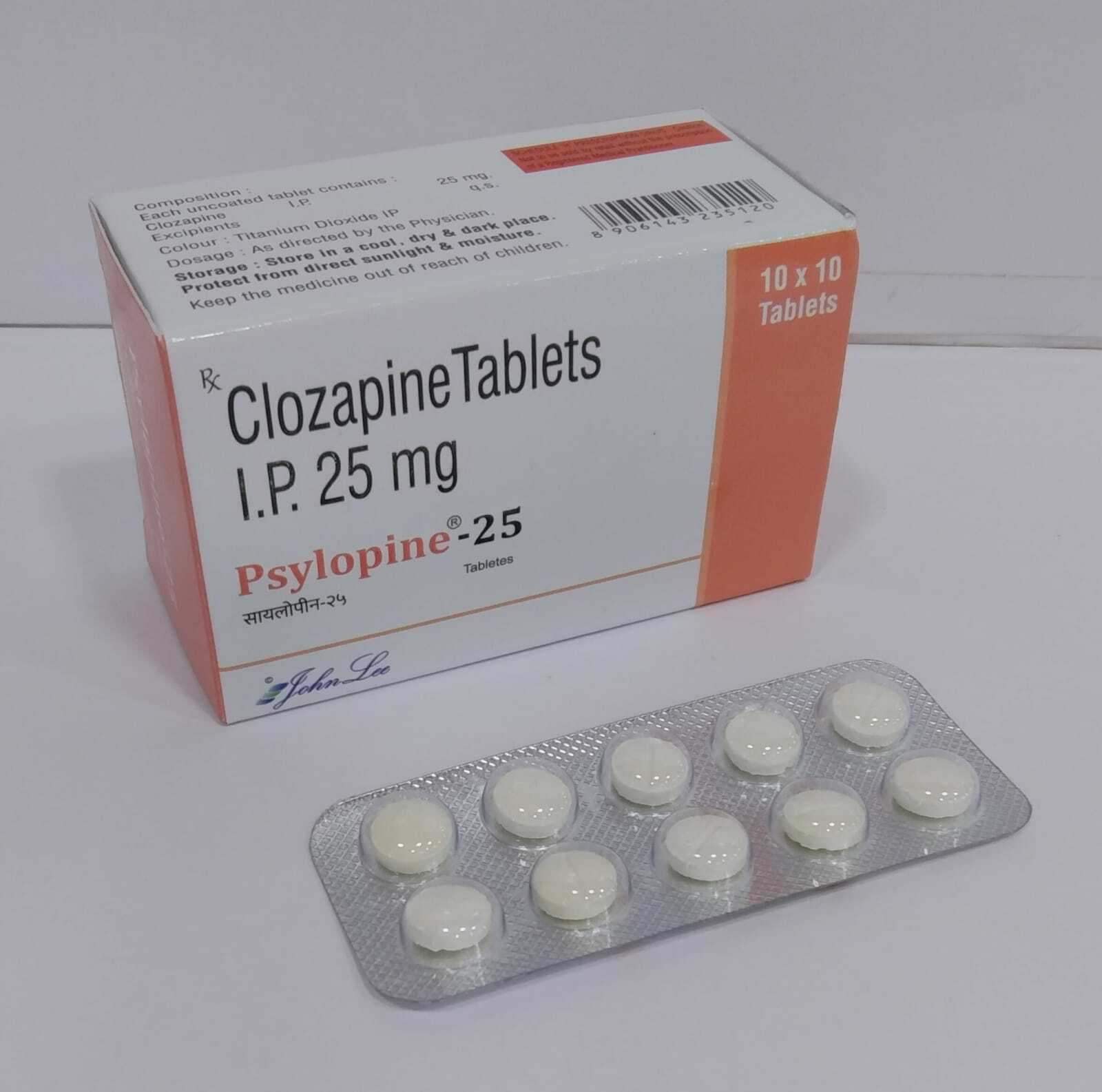 Clozapine Tablet - Antipsychotic Medication For Schizophrenia Treatment | Balances Dopamine And Serotonin Levels In The Brain