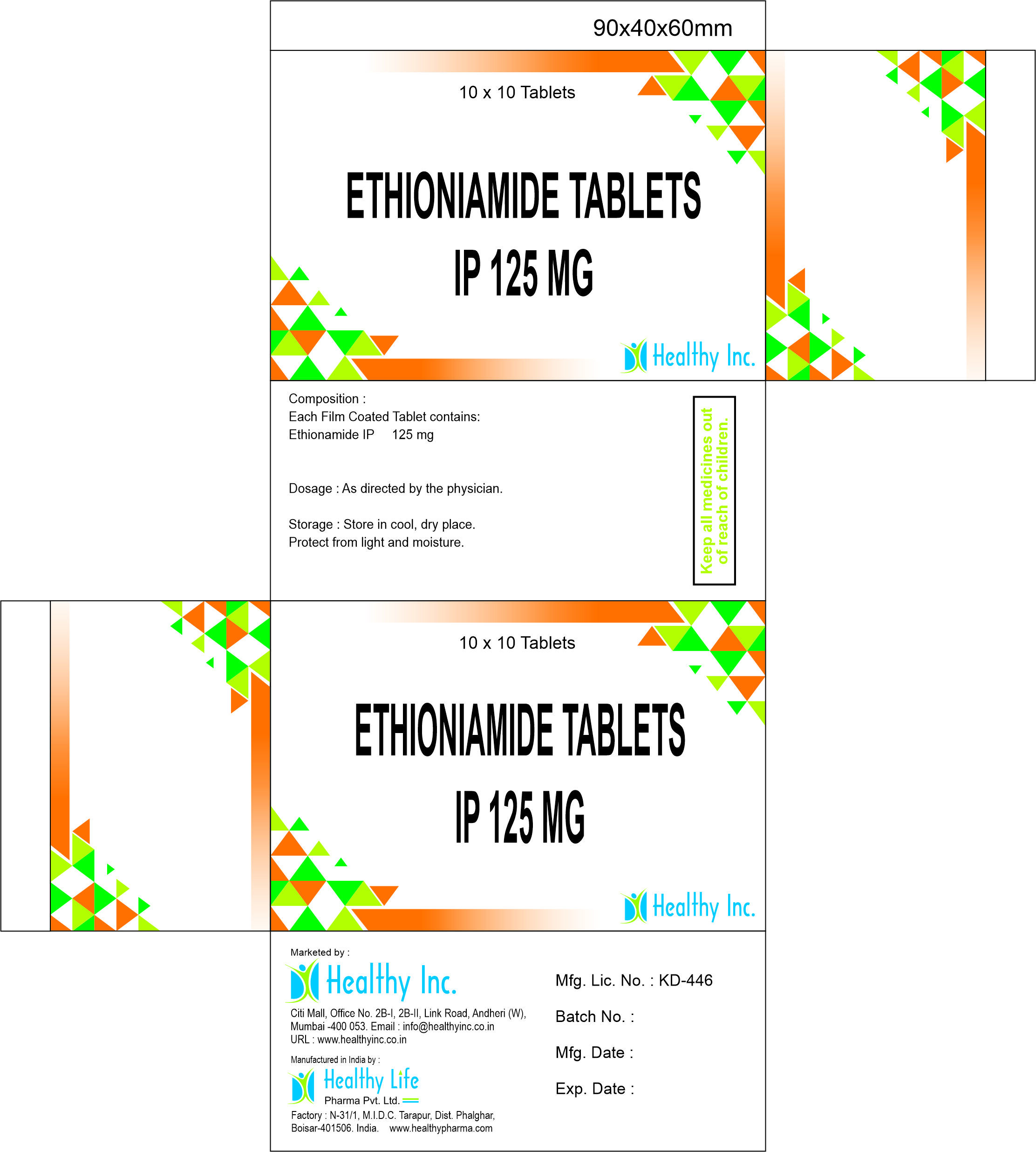 Ethionamide Tablet 250mg - Drug Type: Generic Drugs