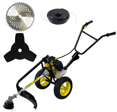 Kisankraft KK-BC2-52T, Petrol Operated 52cc Trolley Type Brush Cutter