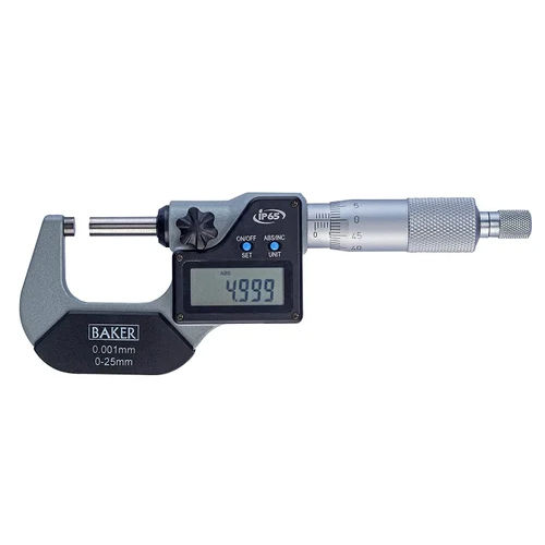 Dmm25 Baker 0-25 Mm Digital External Micrometer - Color: Grey