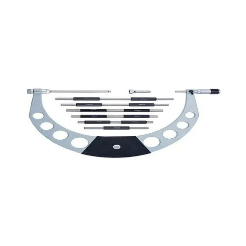 Baker Mechanical External Micrometer with Interchangeable Anvils