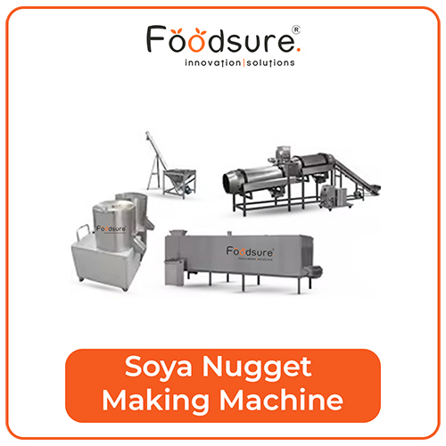 Soya Nugget Machine - 500 Kg/hr Capacity, Stainless Steel, Plc Control | Eco-friendly, Fully Automatic, High Efficiency