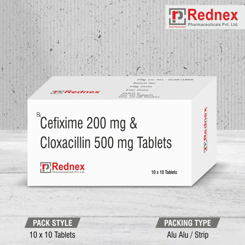 Cefixime 200 mg And Cloxacillin 500 mg Tablets