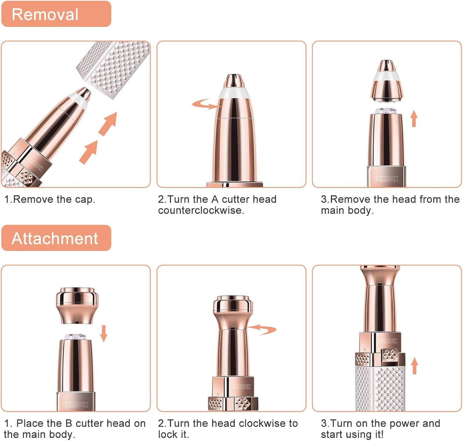 2 in 1 Electric Eyebrow Hair Remover