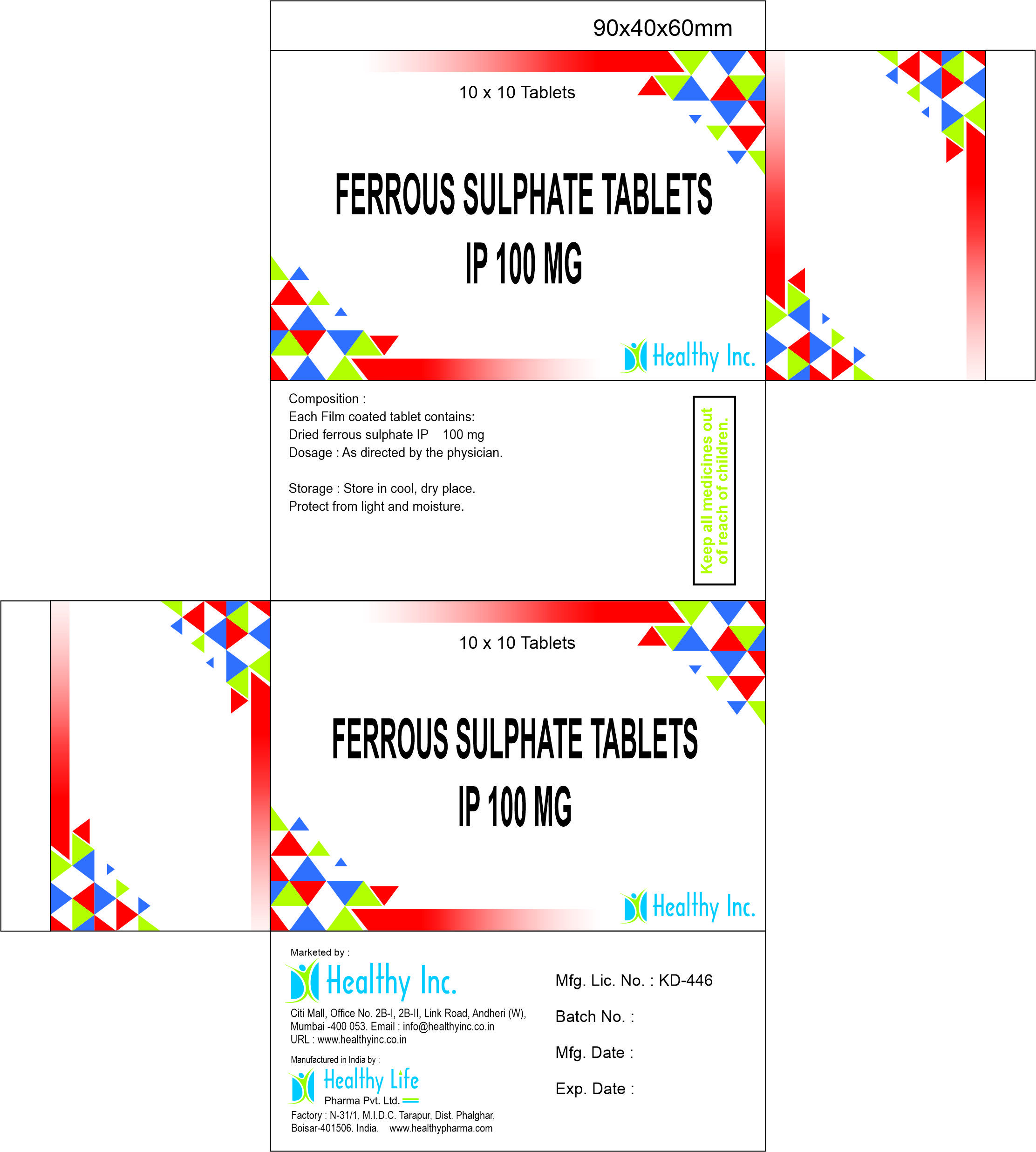 Ferrous Sulphate tablet 100mg