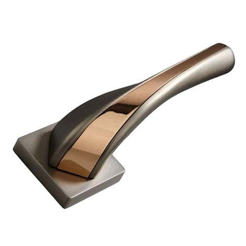 Door Lever Handle Lock - Finish: Polished