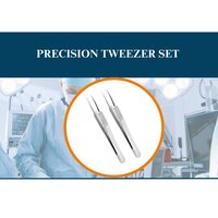 Ss Precision Tweezer Set - Color: Silver