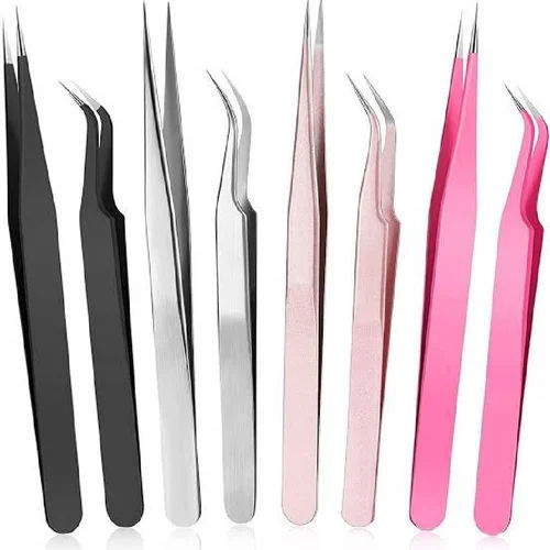 False Eyelash Tweezers - Color: Multicolor