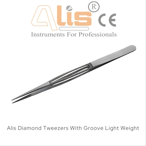 Light Weight Diamond Tweezers With Groove